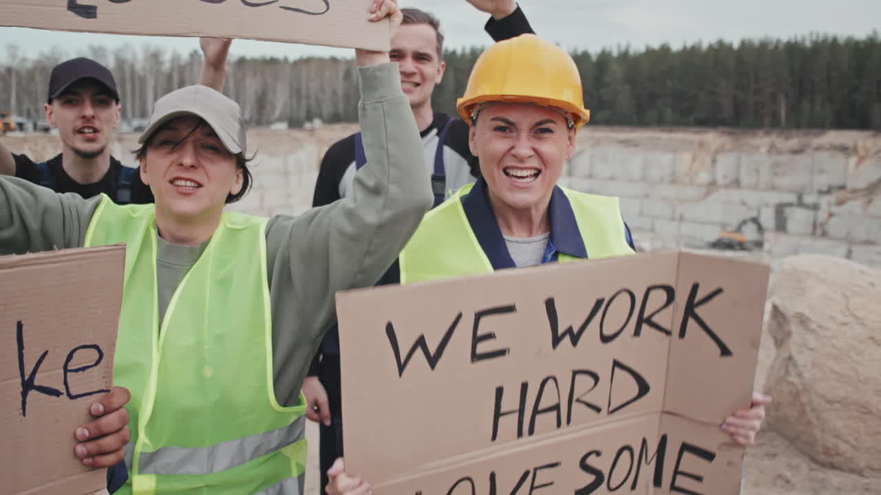 Frustrated Workers Protesting