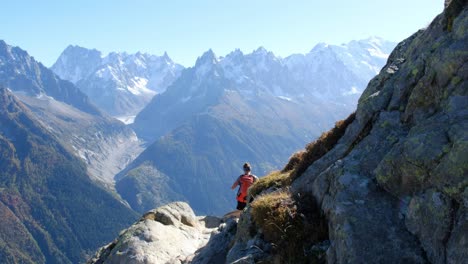 chaîne du mont blanc view from the aiguilles rouge, near chamonix