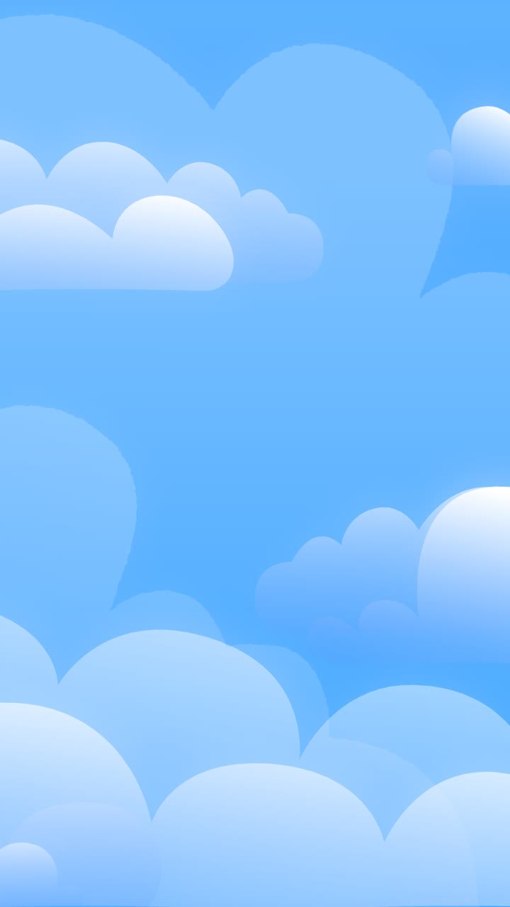 Motion Graphic of Cloudy sky background in flat style