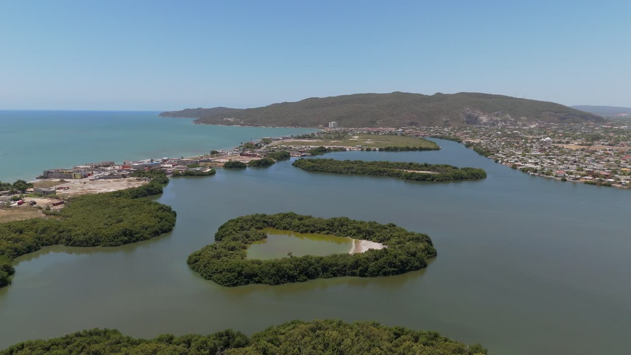Drone View Of Portmore City St Catherine Jamaica Sliding Right