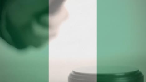 Digitally-composite-of-grunge-Nigeria-Flag-and-gavel-4k