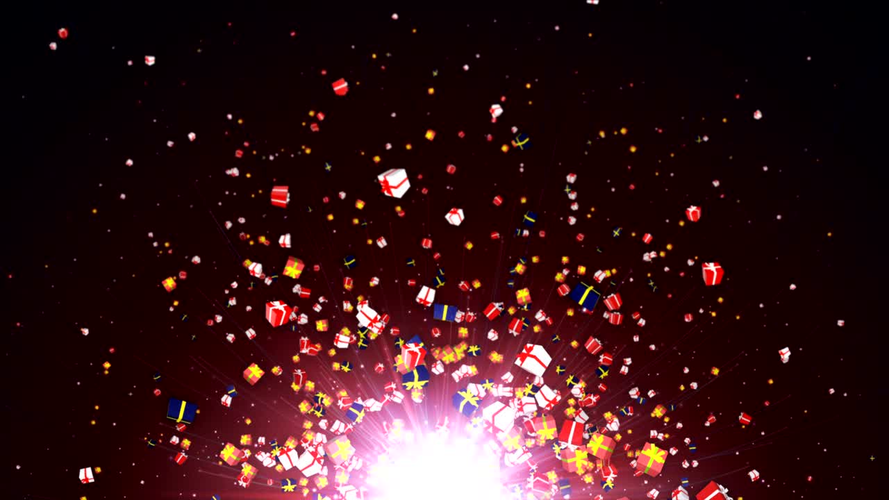 Falling PRESENTS Animation, Background, Loop