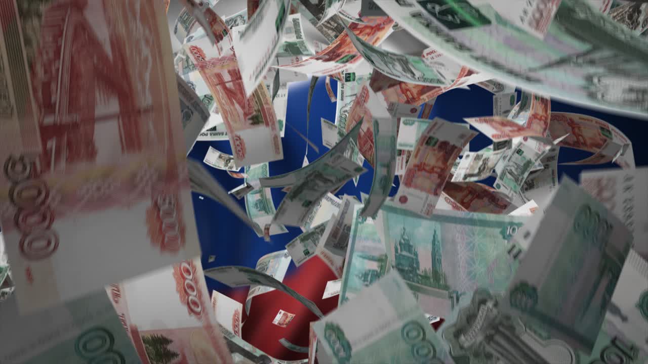 러시아 루블이 떨어집니다.