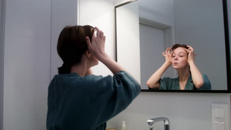 woman in the bathroom