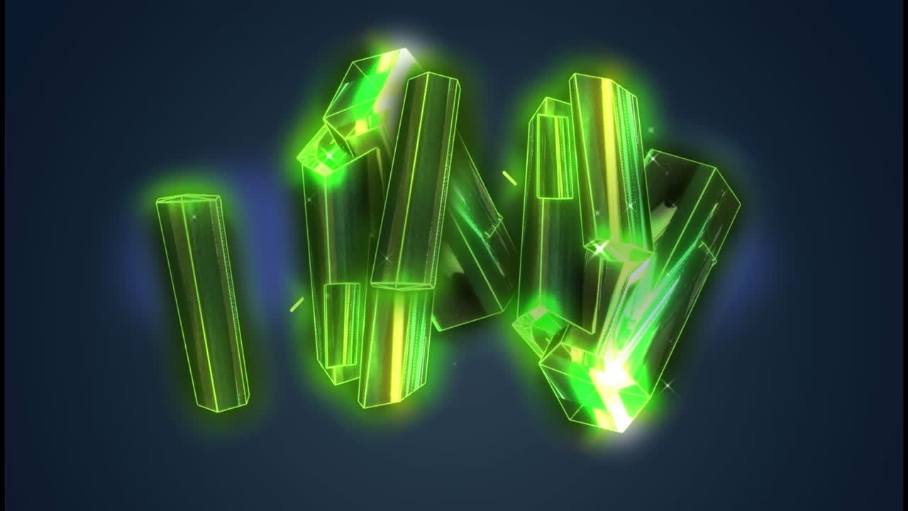 파란색 배경에 대한 조명 추상화 애니메이션