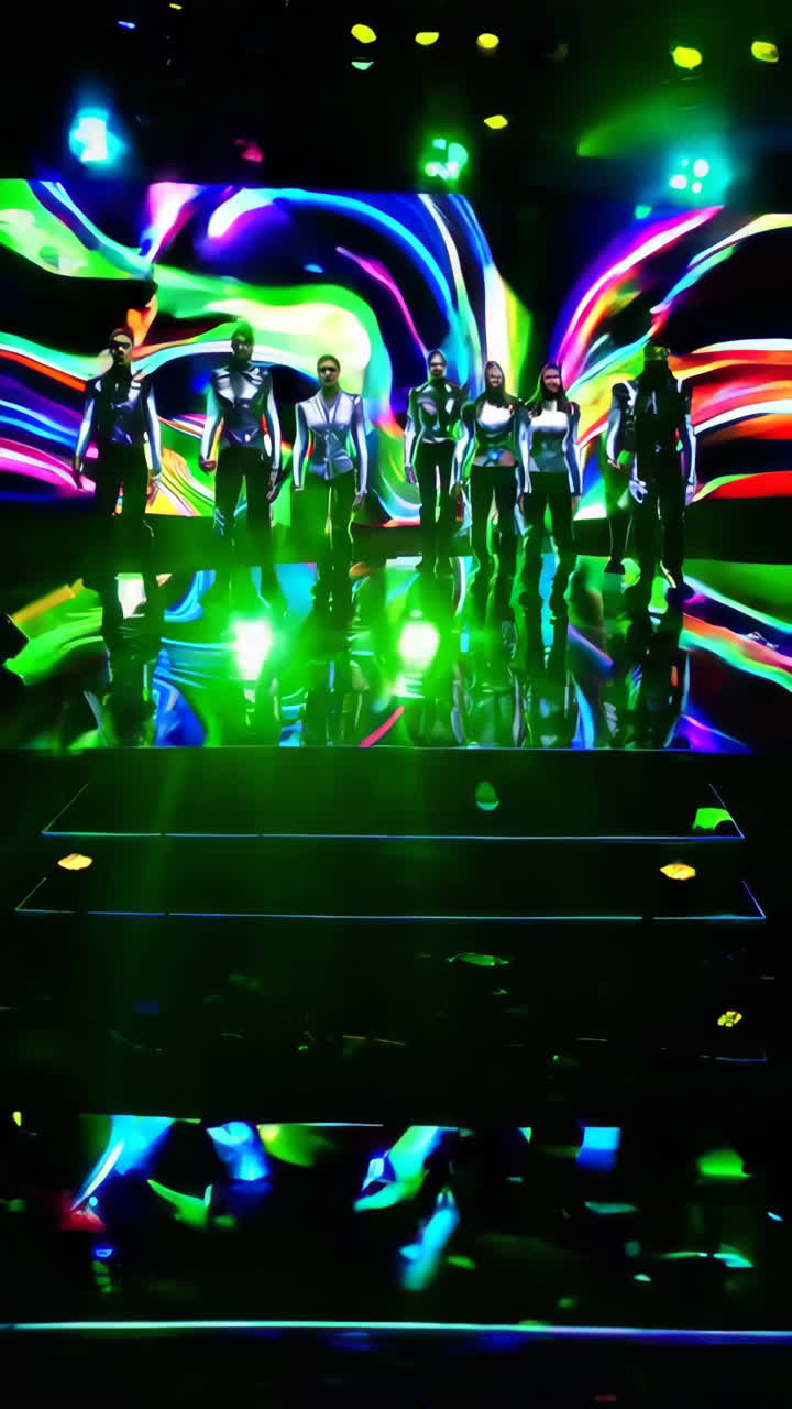 Concert Stage Performance with Visual Projections