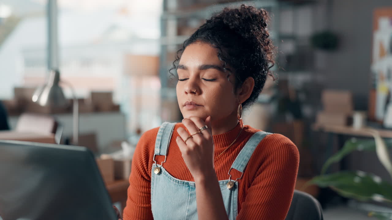 Young Woman Working in Her Office