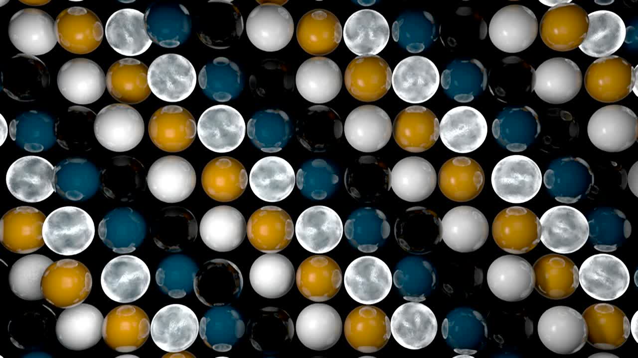 fondo abstracto con esferas 3d realistas. telón de fondo colorido