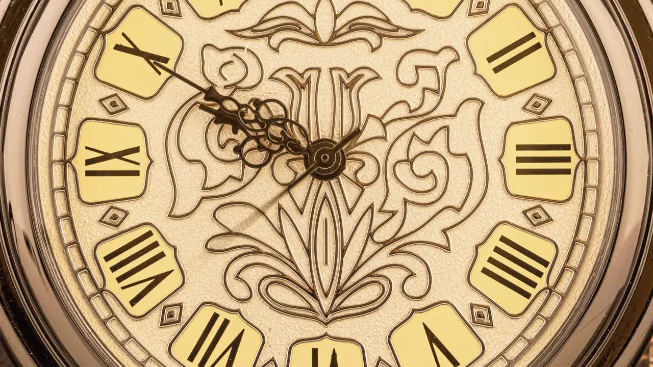 골동품 시계 다이얼 클로즈업. 빈티지 회중시계.