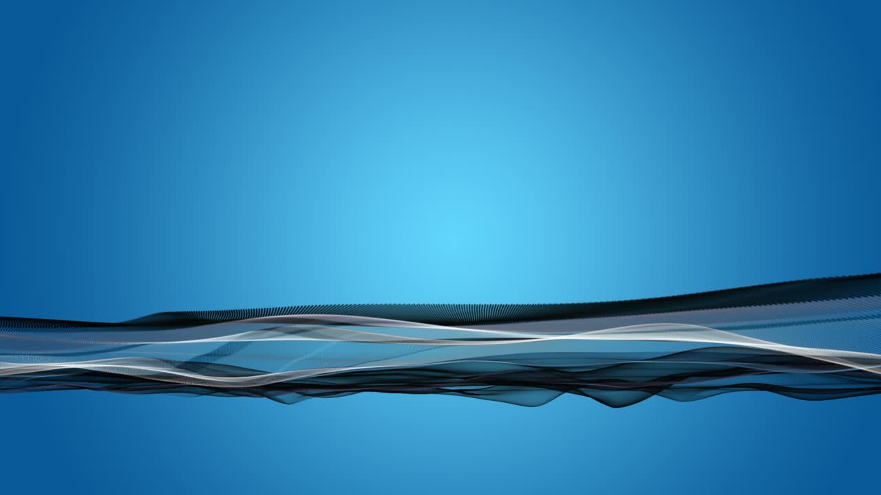 천천히 움직이는 입자 파동 물체와 텍스트를위한 공간, 4096x2304 루프 4k