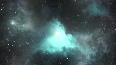 vista de nubes de nebulosas y galaxias en el espacio profundo