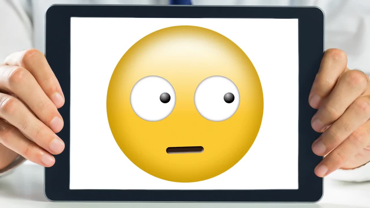 Digital Tablet showing Smiley