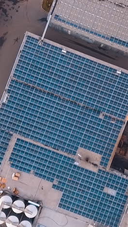 solar panel farm seen from above