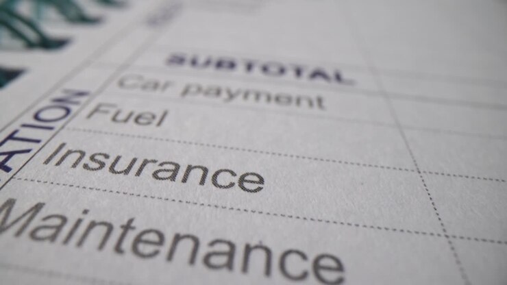 Close-up of a financial budget sheet detailing transportation expenses