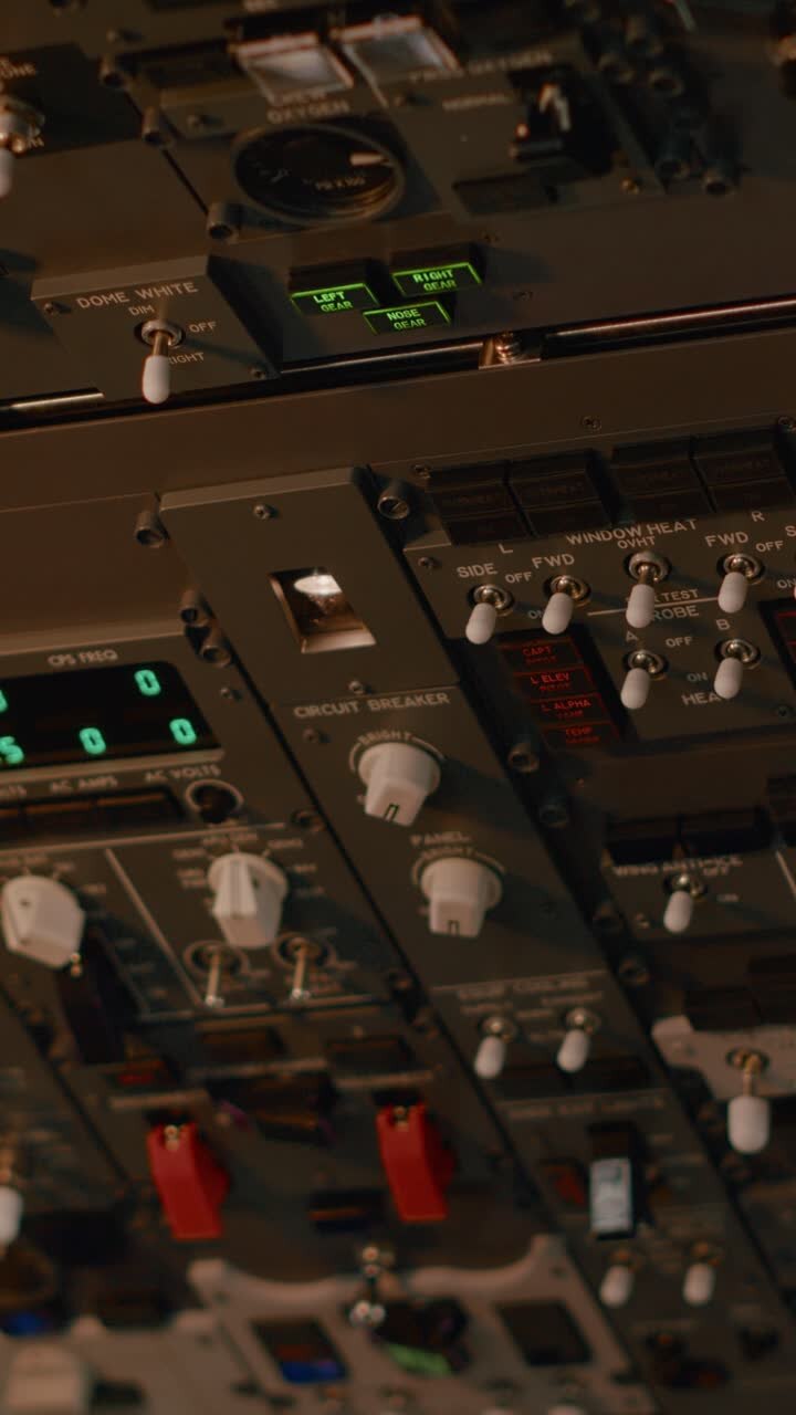 Airplane Cockpit Instrument Panel