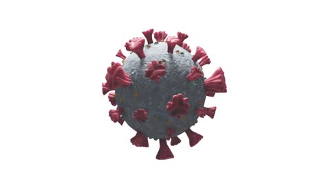 animation of macro coronavirus covid-19 cells floating in a vein. 4k