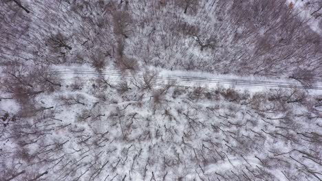 Eisenbahn-Und-Verschneite-Wälder-In-Ungarn