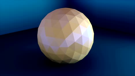 baja esfera poli está en la esquina, forma simple, 3d renderización fondo moderno