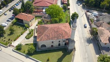 aerial view of babadag, a small town in northern dobruja, romania