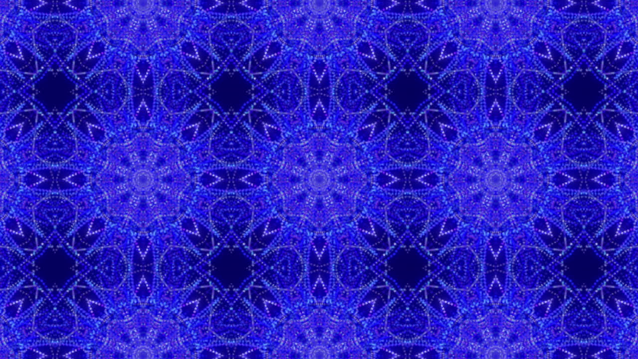 Multicolored kaleidoscope pattern. Abstract looped motion graphics. Repeating mirrored dynamic Indian background.
