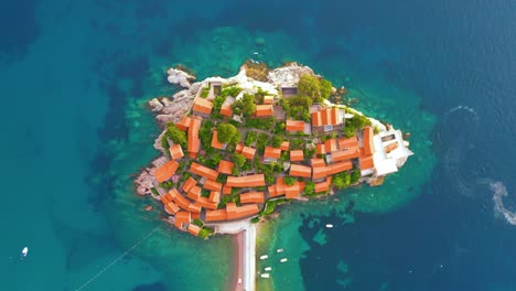 luxury aman resorts, blue seas, montenegro, aerial