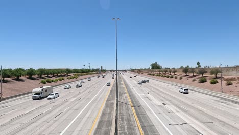 Zeitraffer-Auf-Der-Autobahn-US-60-An-Der-Harris-Drive-Überführung-In-Mesa,-Arizona