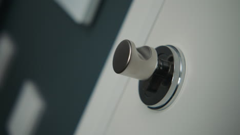 closeup of a modern door handle