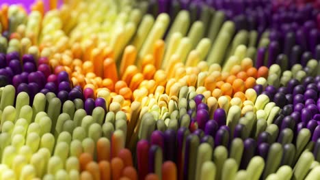 ilustración 3d colorida de las vellosidades intestinales