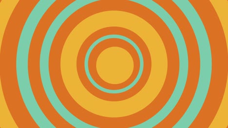 abstract animated background of pulsing orange and green circles