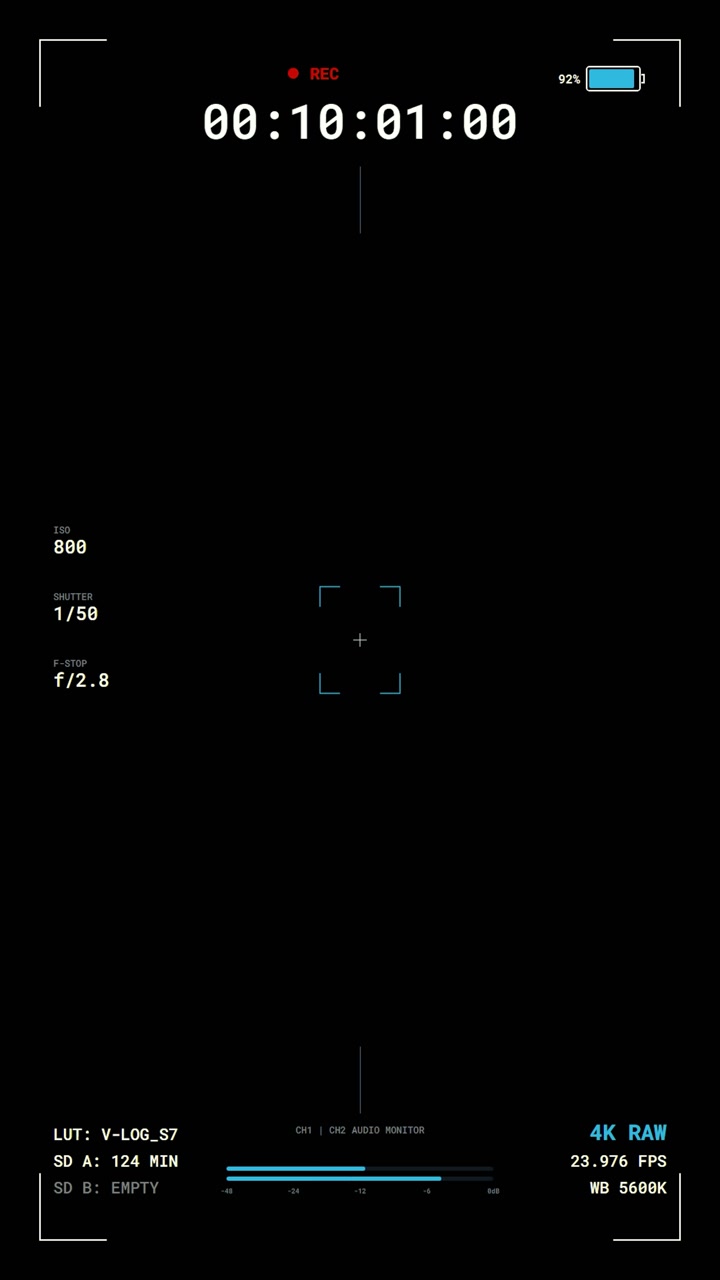 Digital Camera Recording Interface Overlay