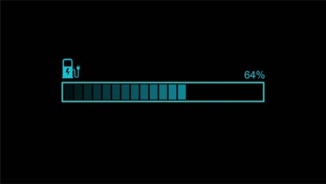 charging progress bar for eco electric car, electric vehicle battery indicator  showing battery charging