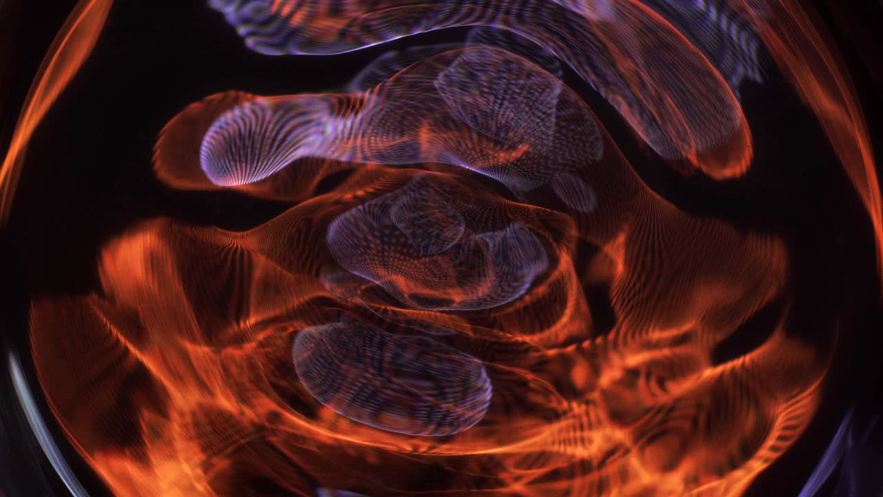 patrón de energía colorido concepto de galaxia brillando en el espacio. animación de fondo de espacio abstracto, luz brillante, proyección, círculo de partículas de estrellas brillantes. resolución 4k