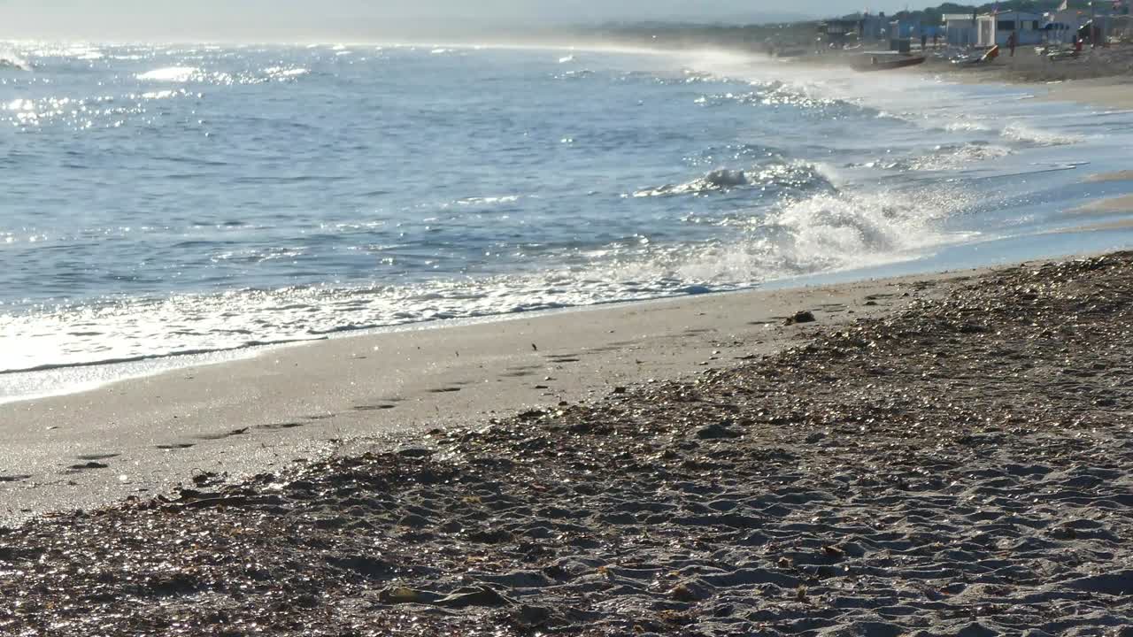 아침 해변의 풍경