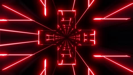 neon red glowing tunnel
