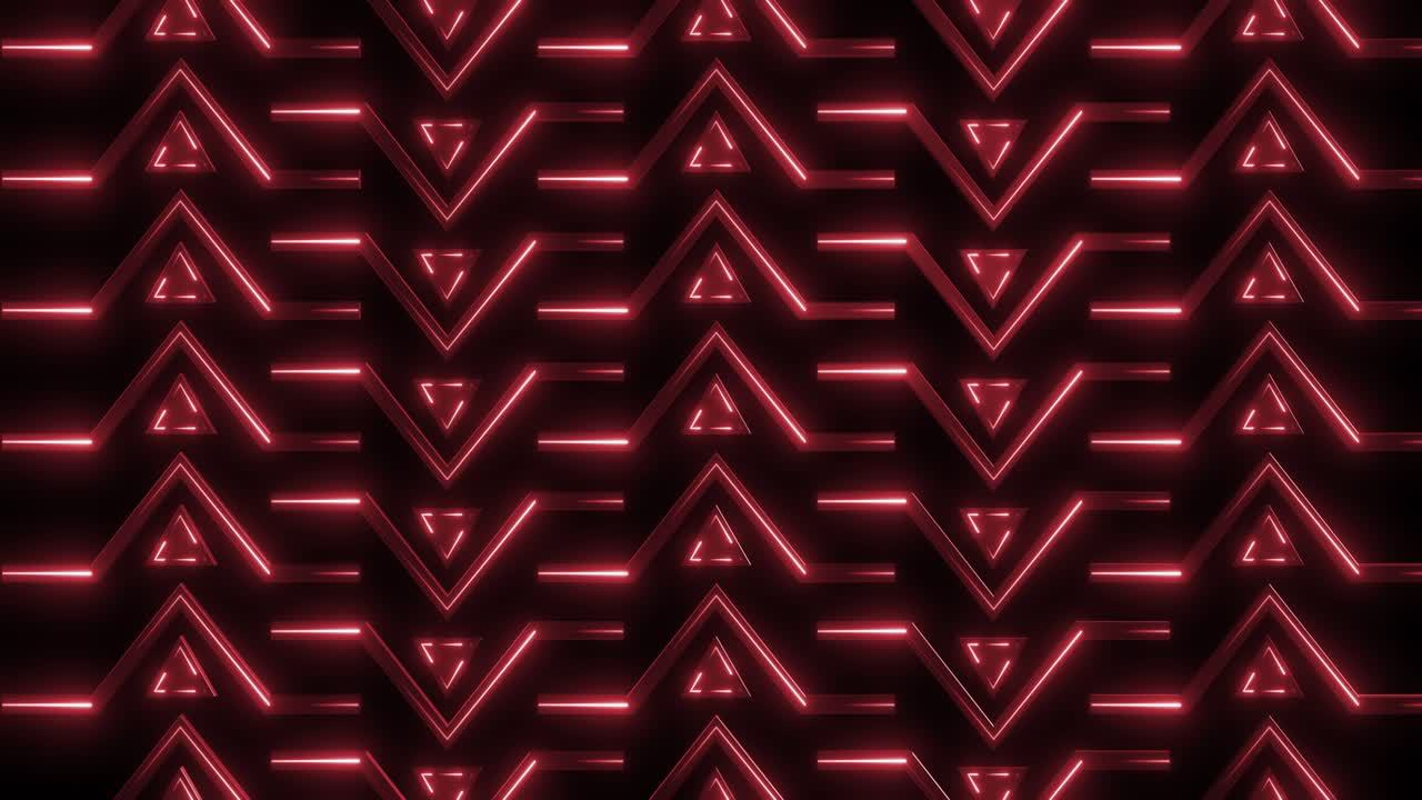 Red Neon Triangle Pattern