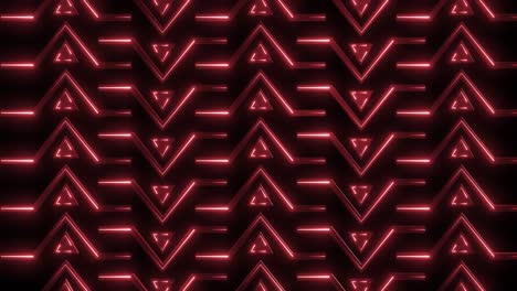 red neon triangle pattern
