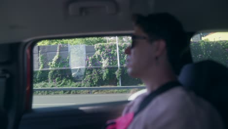 view from a car window on a road trip