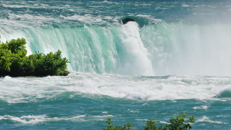 Niagara-River-Und-Die-Mächtigen-Niagarafälle-Natur-Und-Sehenswürdigkeiten-Von-Amerika