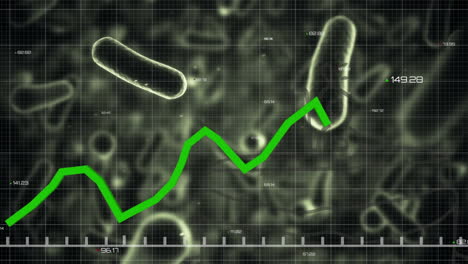 animación del procesamiento de datos sobre las células del virus