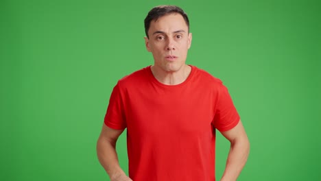 employee receives the news that he is fired. green screen