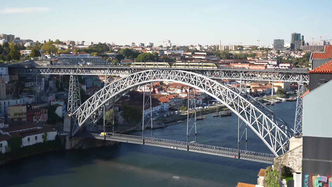 Dom Luis I Bridge Over the Douro River in Porto, Portugal