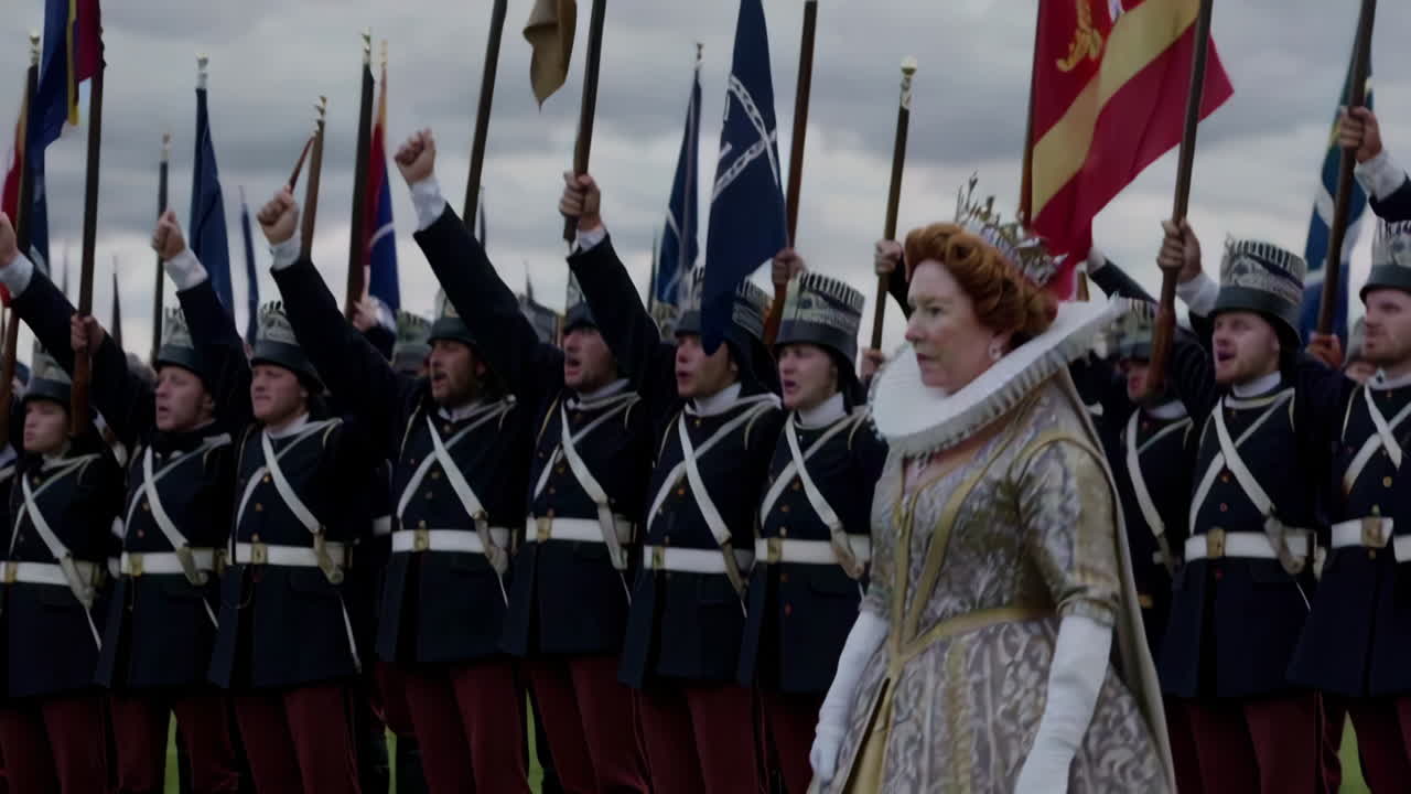 Queen Addressing the Troops