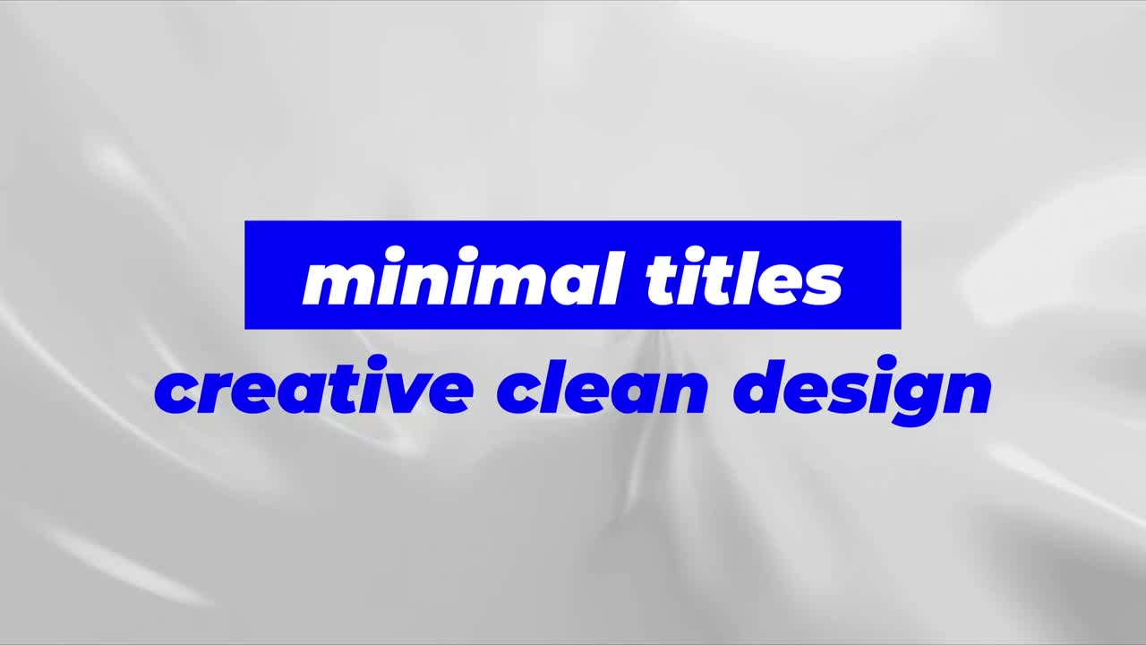 モダンタイトル15点 Adobe After Effects 2023対応 解像度3840×2160