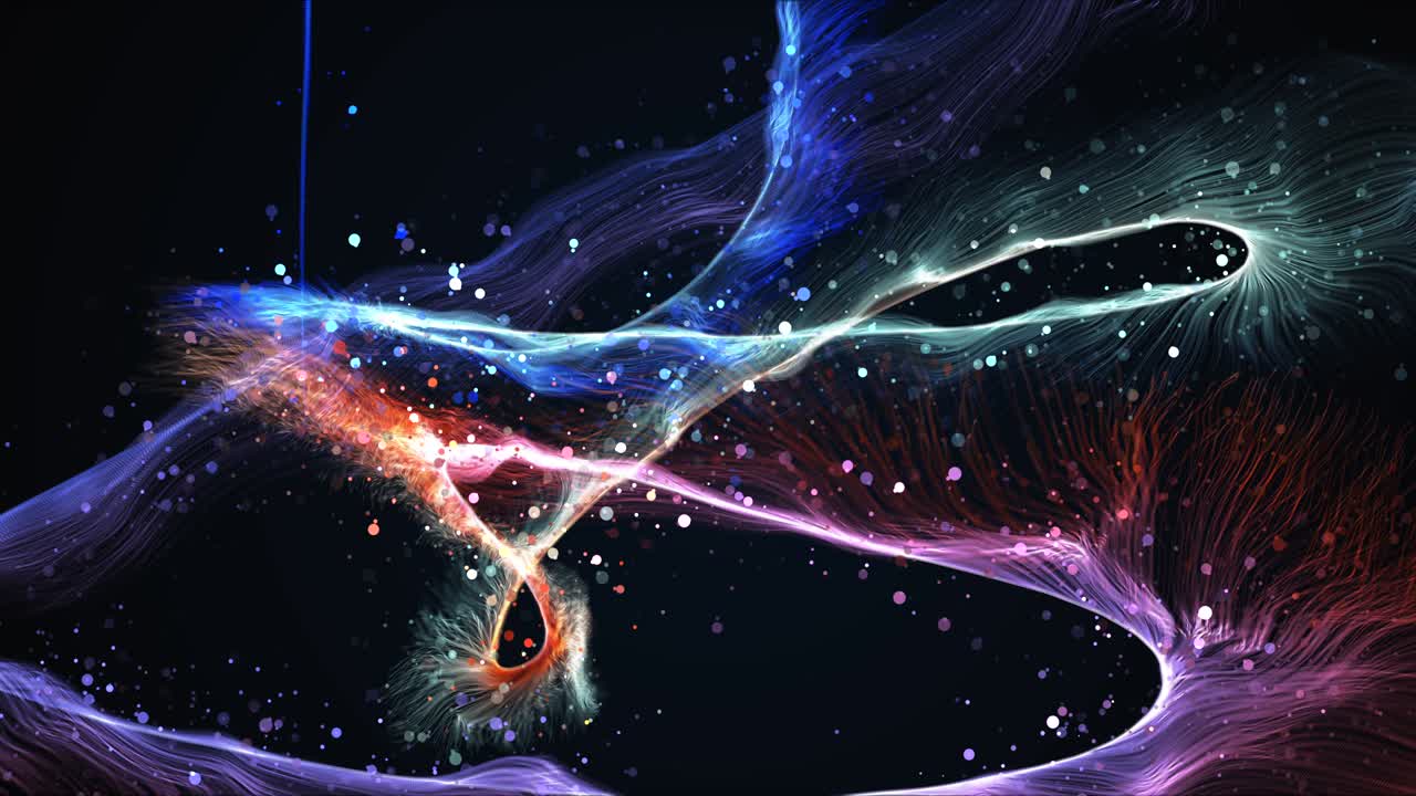 efecto de rastro de luz forma la animación de fondo