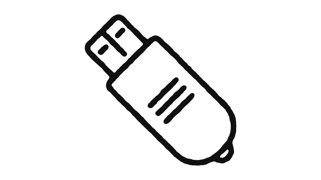 imágenes de animación de icono de pinza usb y canal alfa