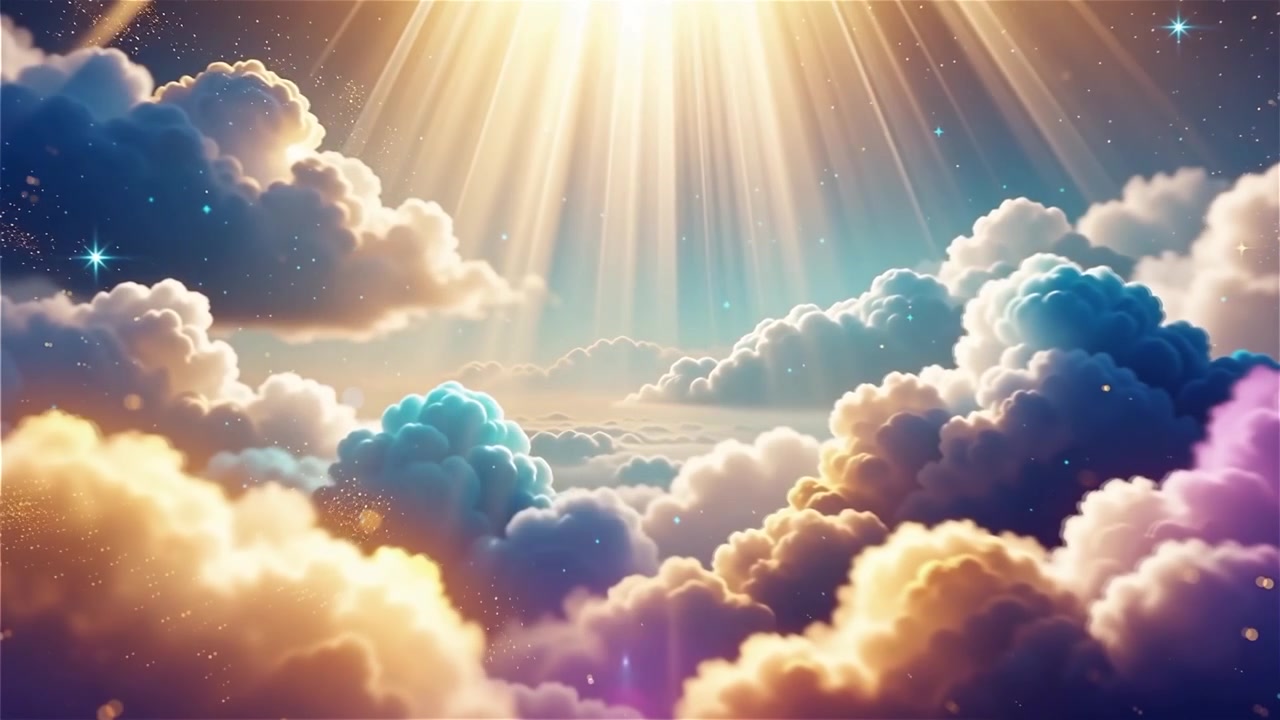 Christian Heavenly Light Worship Background