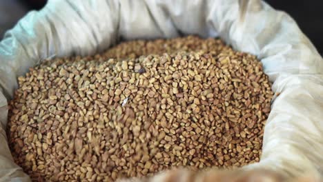 fenugreek herb seeds plant in local market in asia