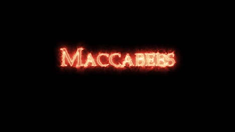 maccabees written with fire. loop