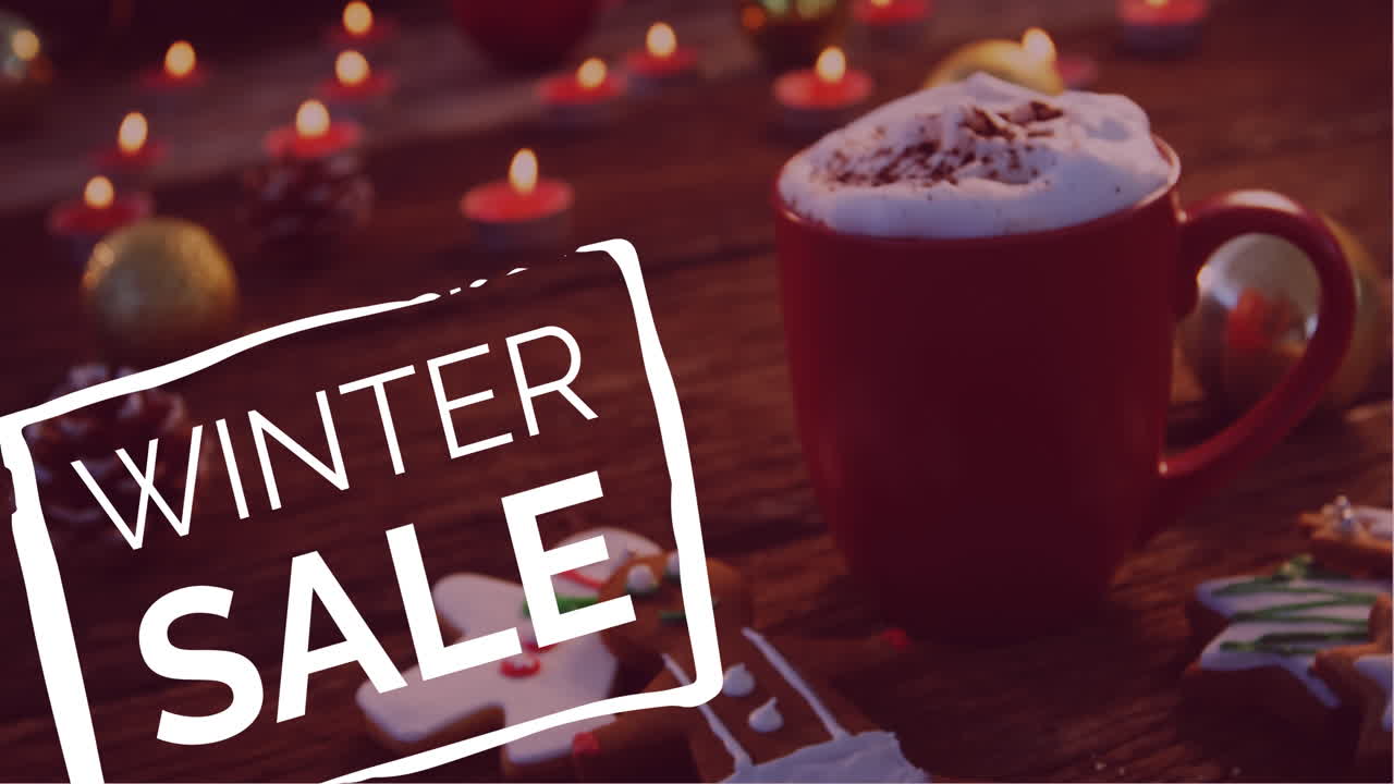 video generado digitalmente de la venta de invierno 4k