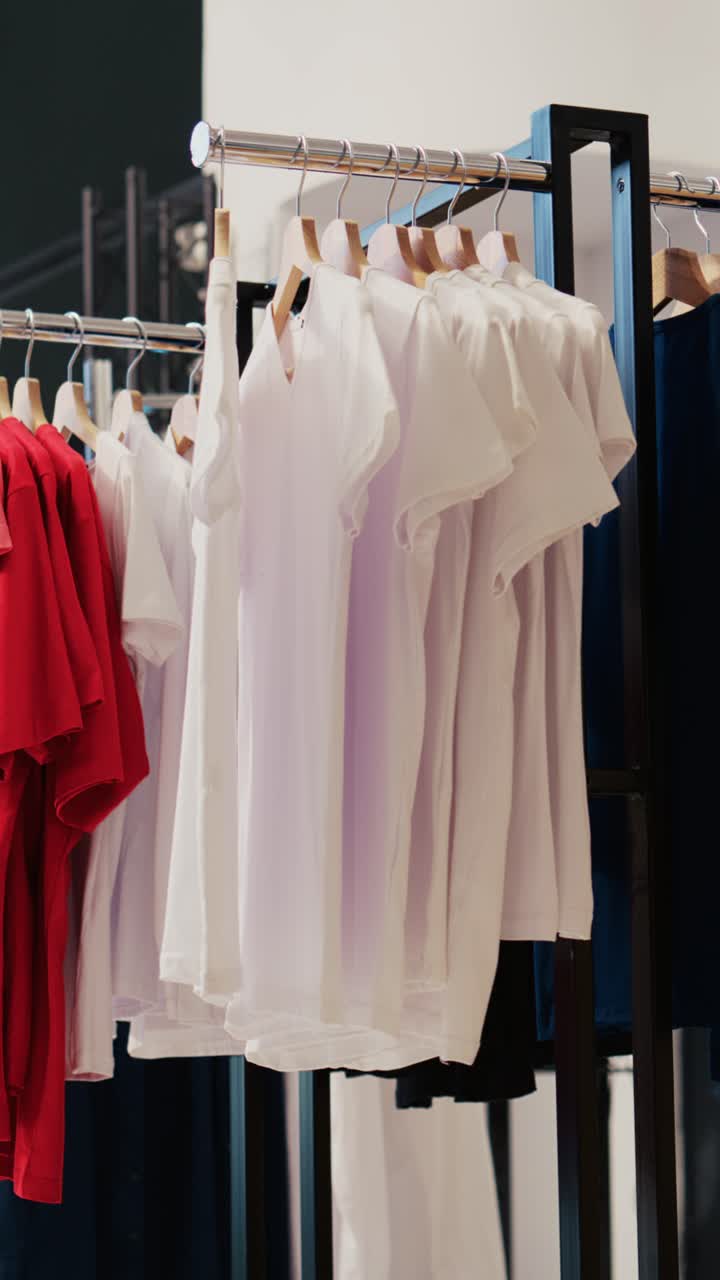 Shirts on a Clothing Rack